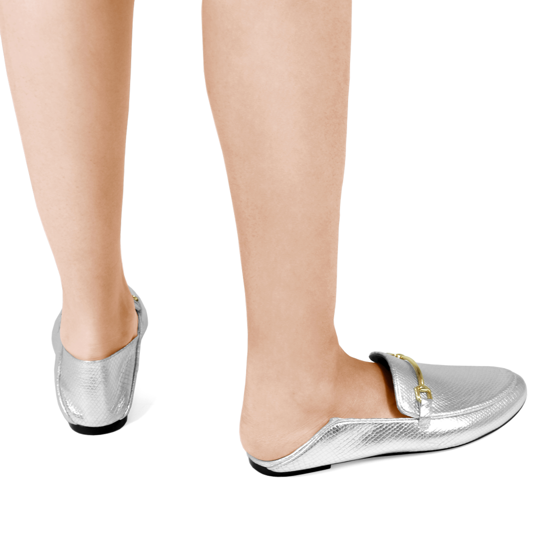 Loafer Boston Snake Silver