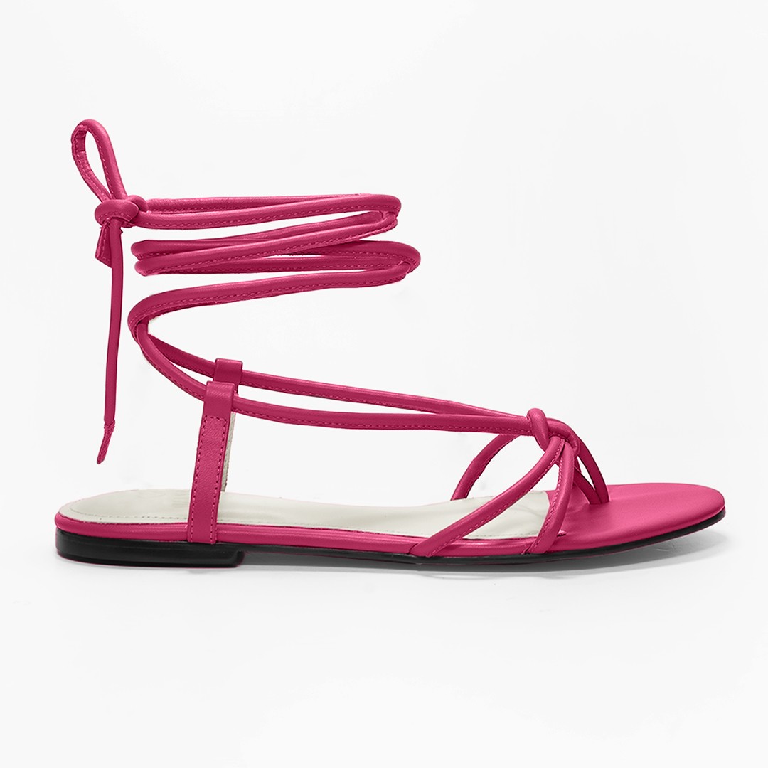 Rasteira Cannes Hot Pink