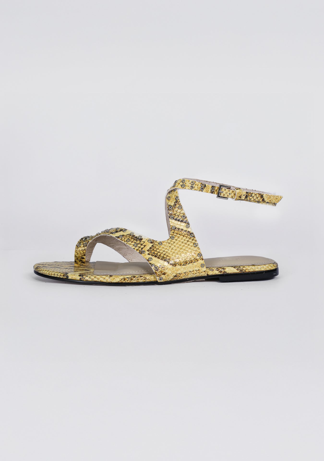 Rasteira Anissa Python Yellow