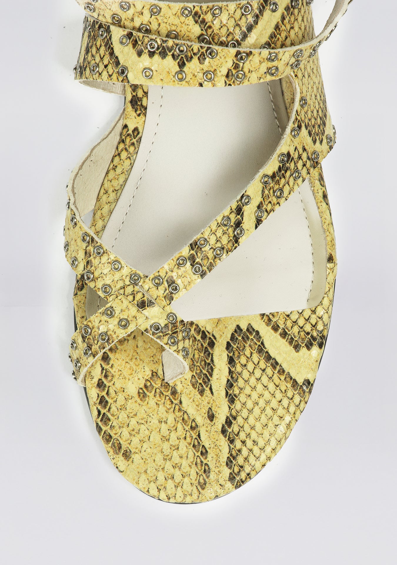 Rasteira Anissa Python Yellow