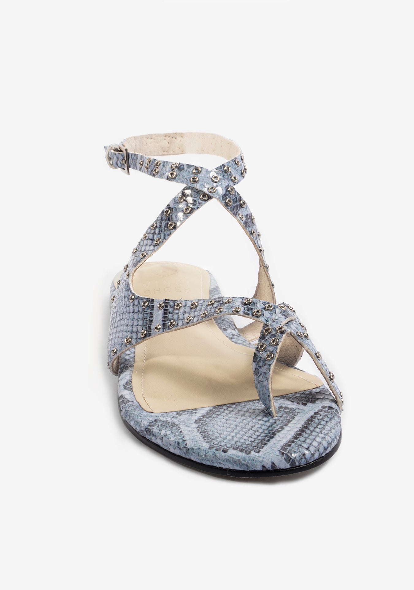 Rasteira Anissa Python Blue