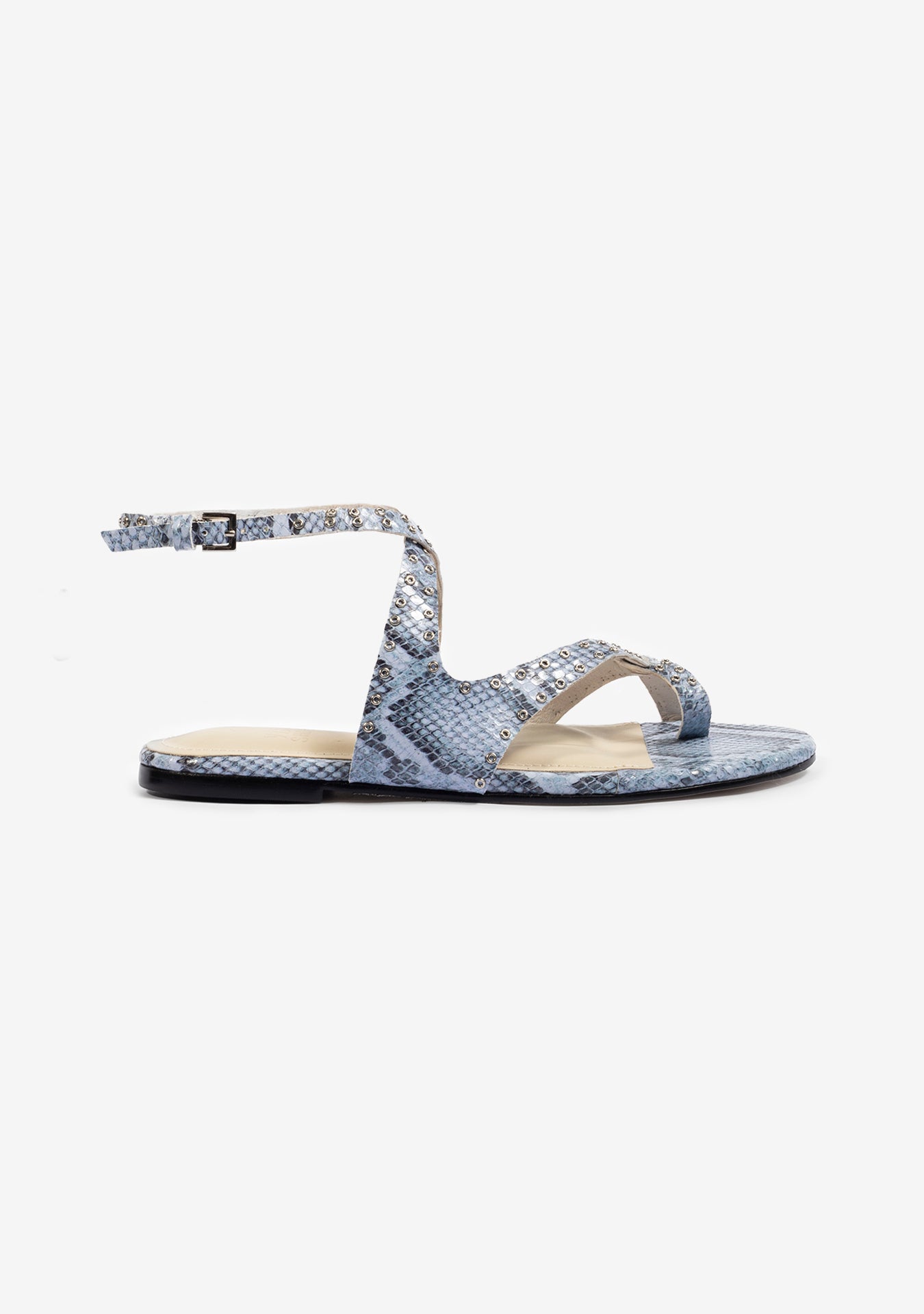Rasteira Anissa Python Blue
