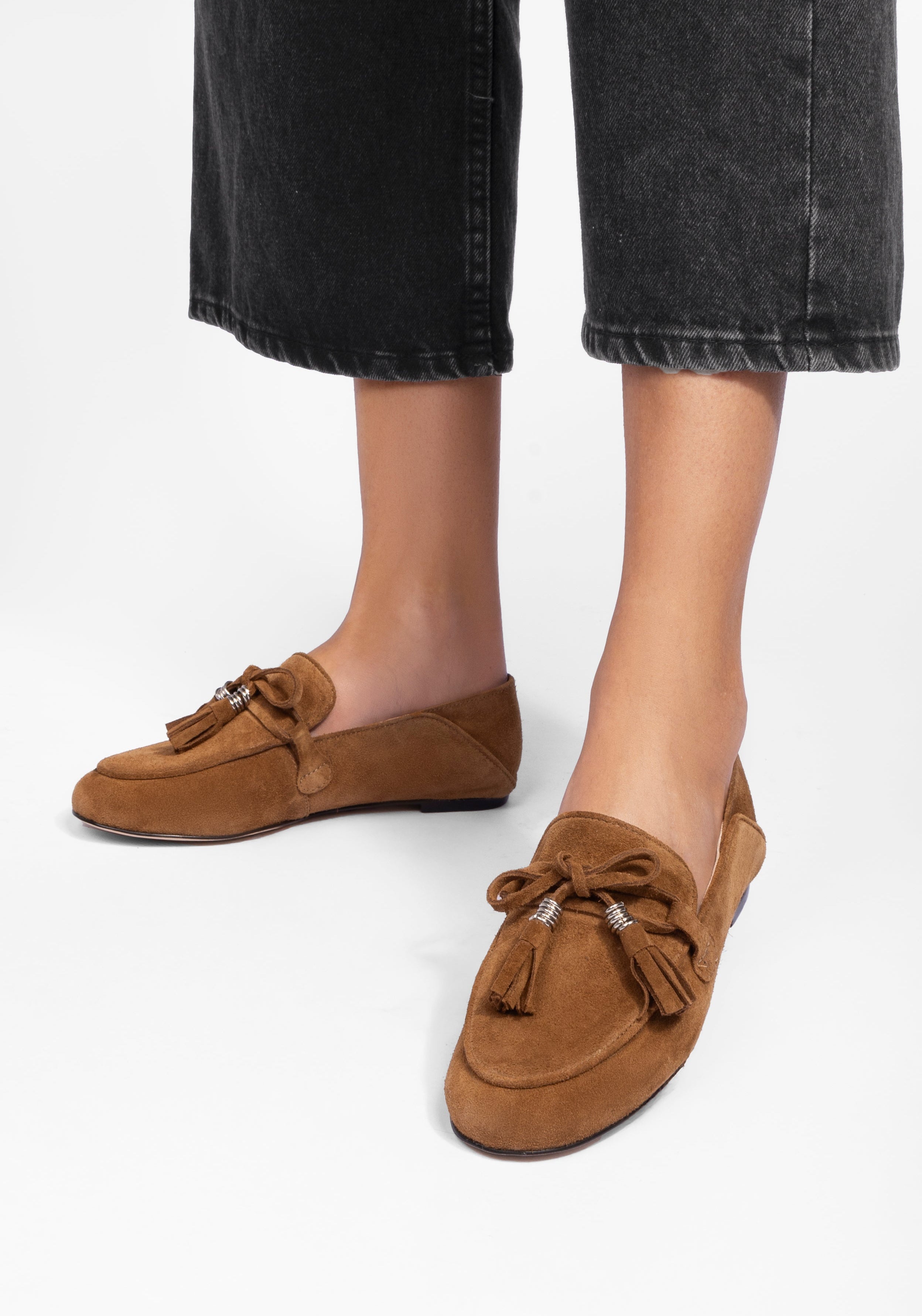 Loafer Clotilde Camurça Capuccino