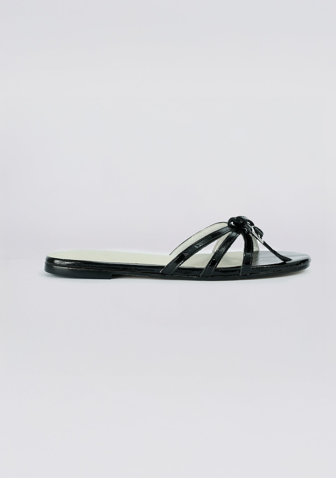 Rasteira Gabriela Shiny Black