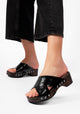 Tamanco Clog Mikaela Shiny Black
