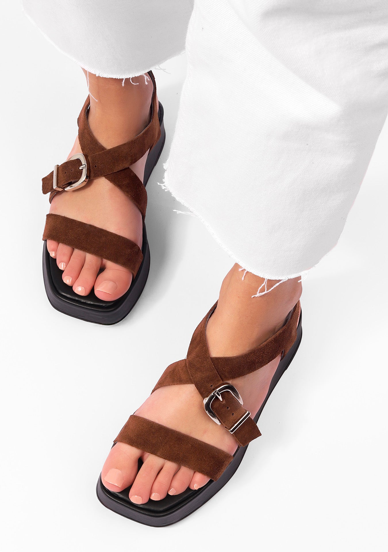 Flatform Samantha Camurça Chocolate