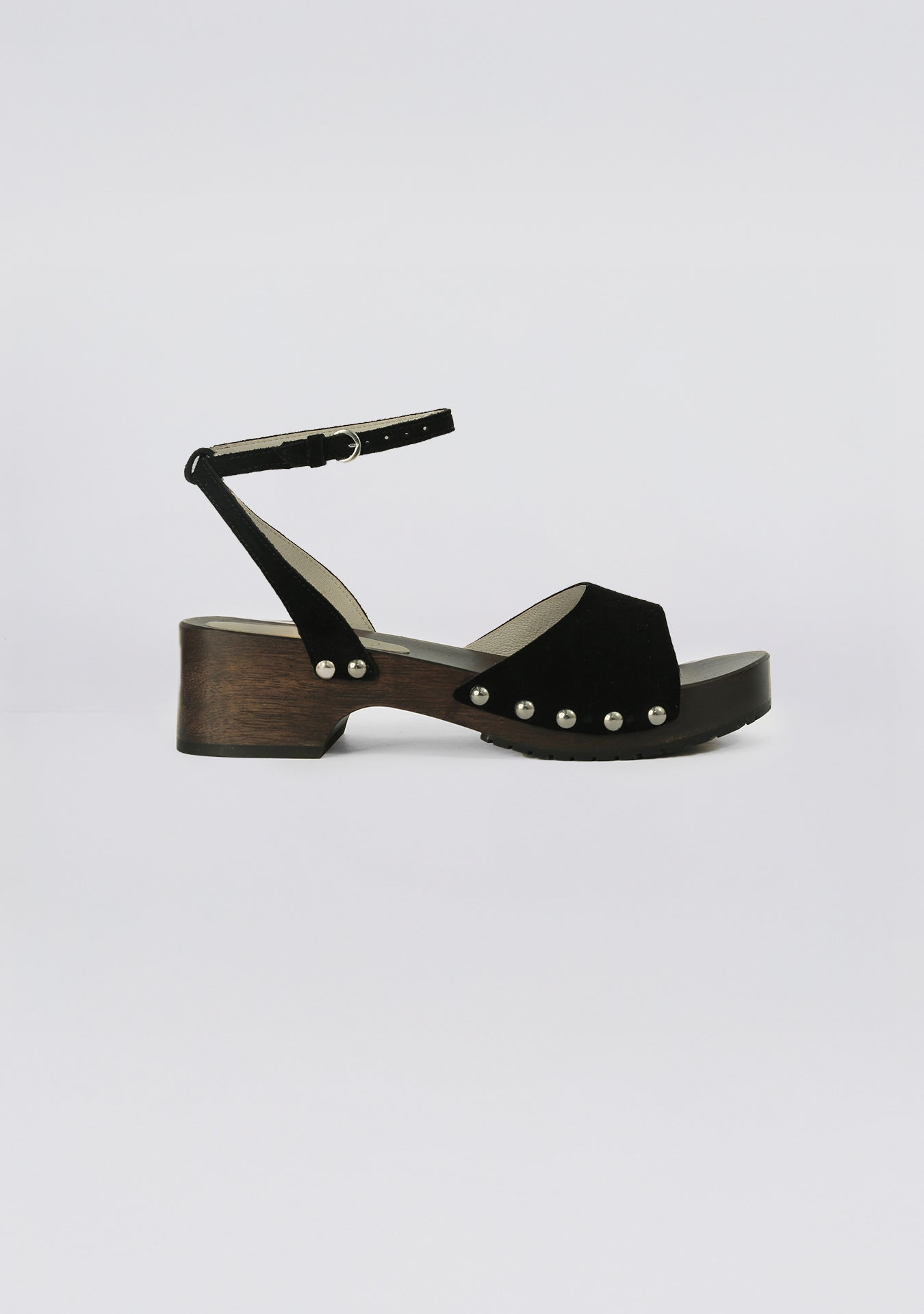 Sandália Clog Stacey Camurça Black