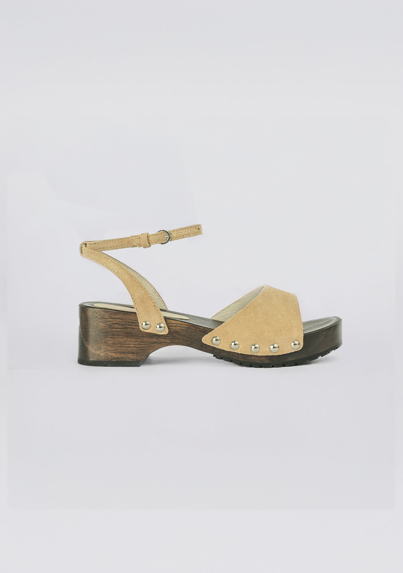 Sandália Clog Stacey Camurça Sand