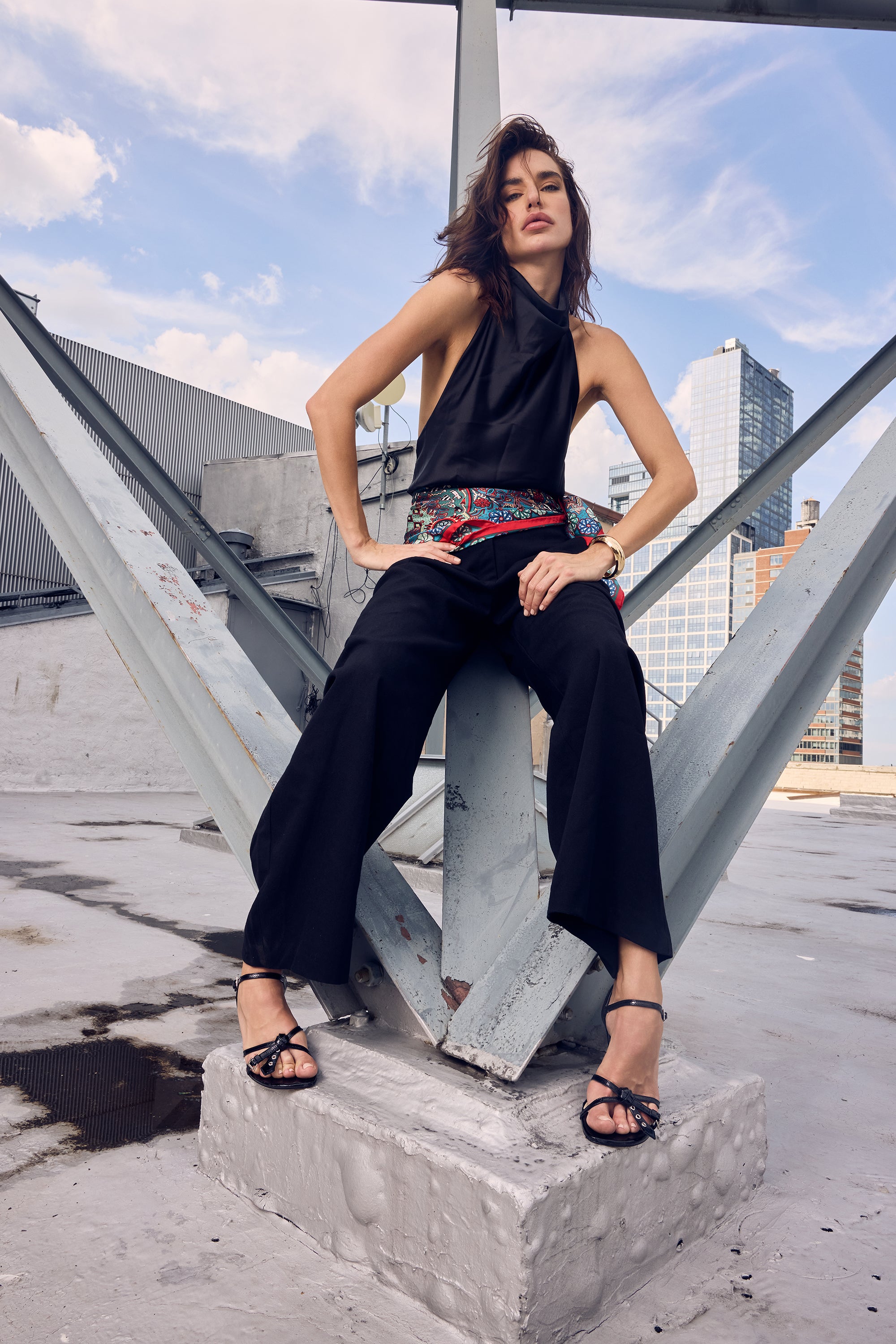 Sandália Domitila Shiny Black