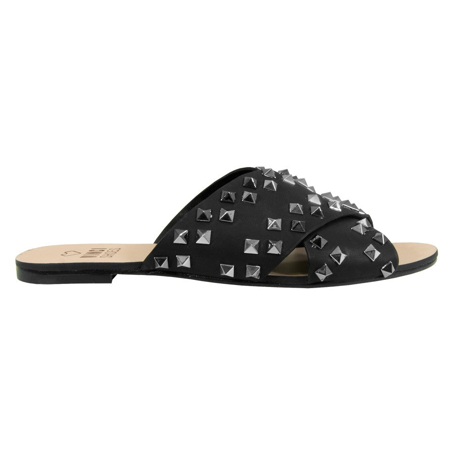 Rasteira Nice Studded Black Ônix Tamanho