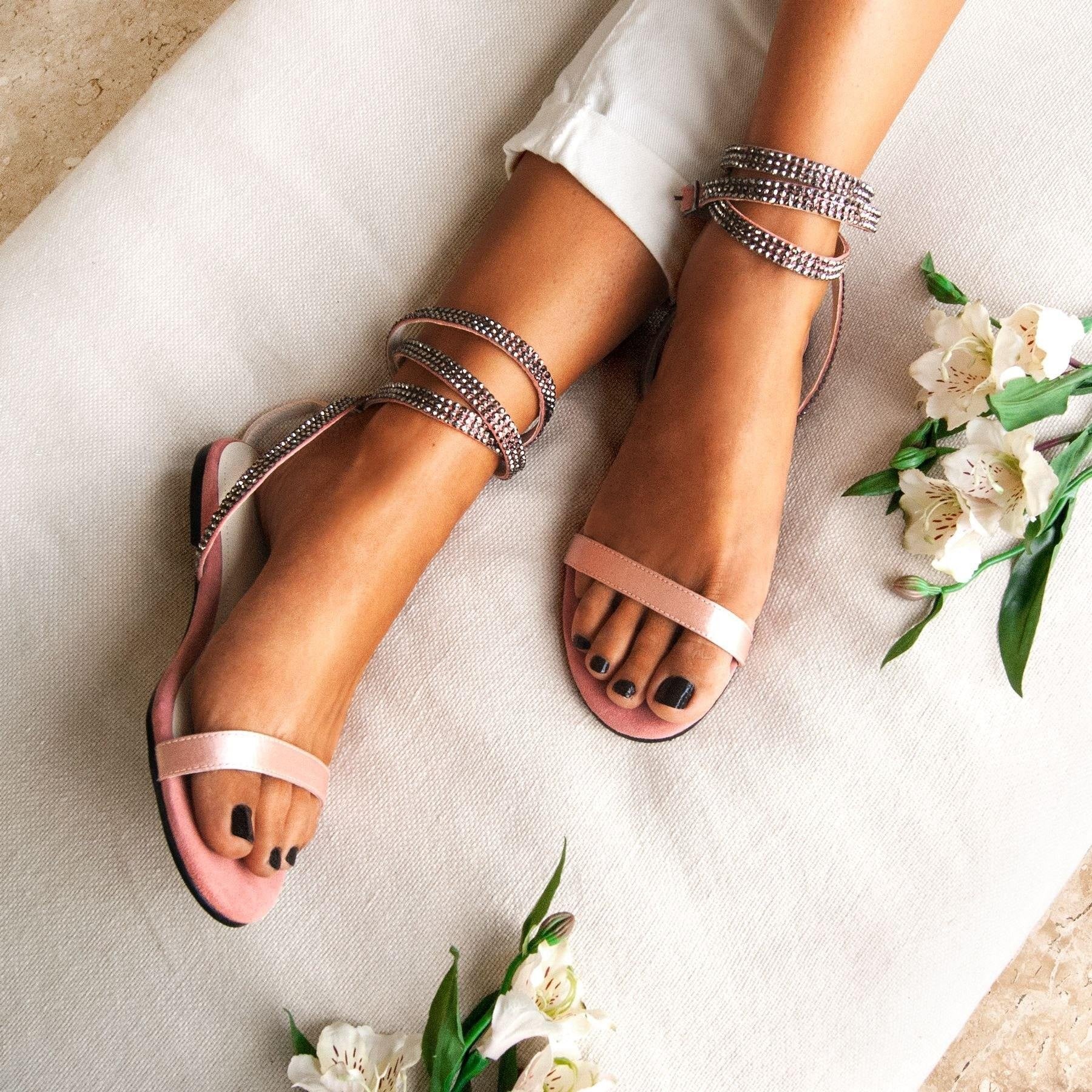 Rasteira Positano Rose