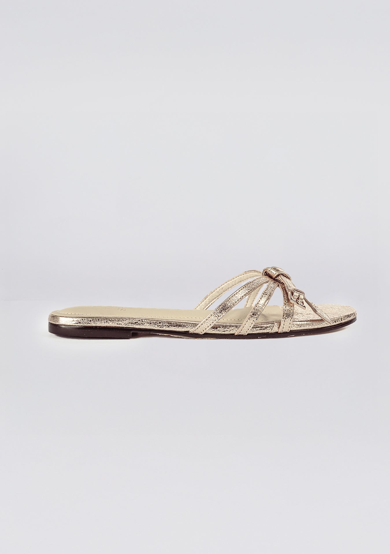 Rasteira Gabriela Crackle Gold