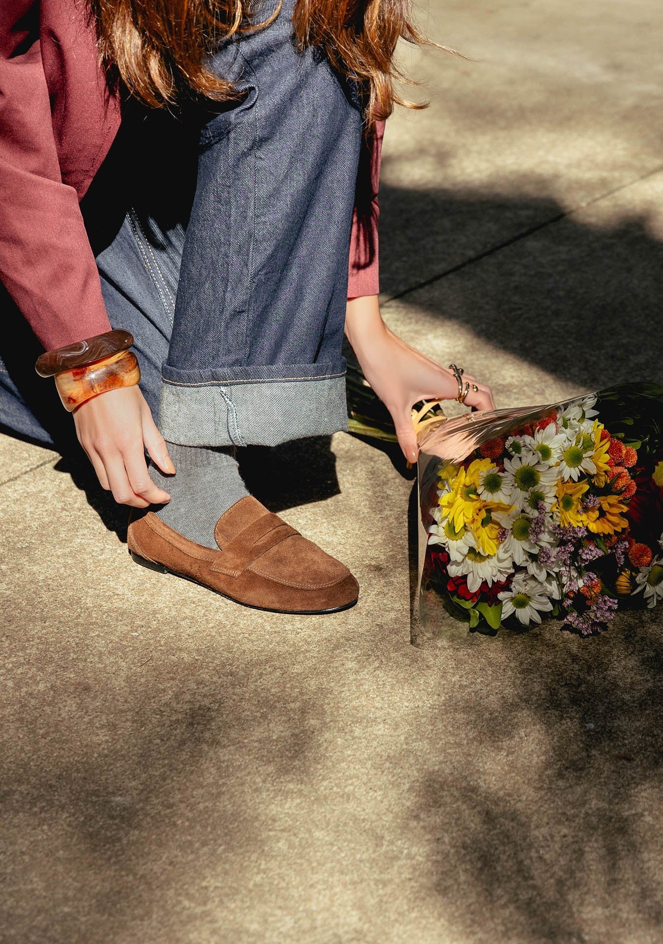 Loafer Leni Camurça Chocolate