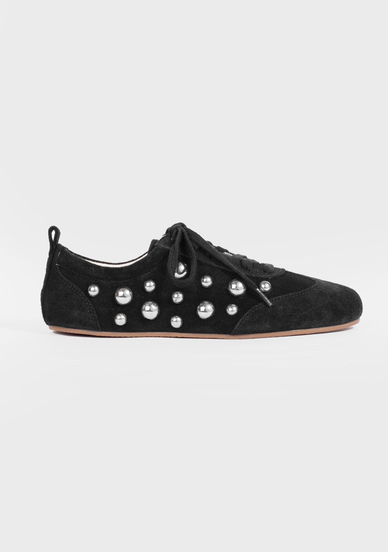 Sneaker Violet Studded Camurça Black