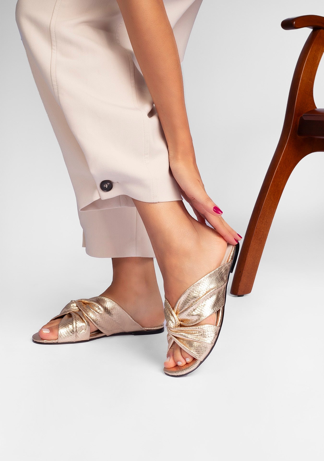 Rasteira Riviera Gold