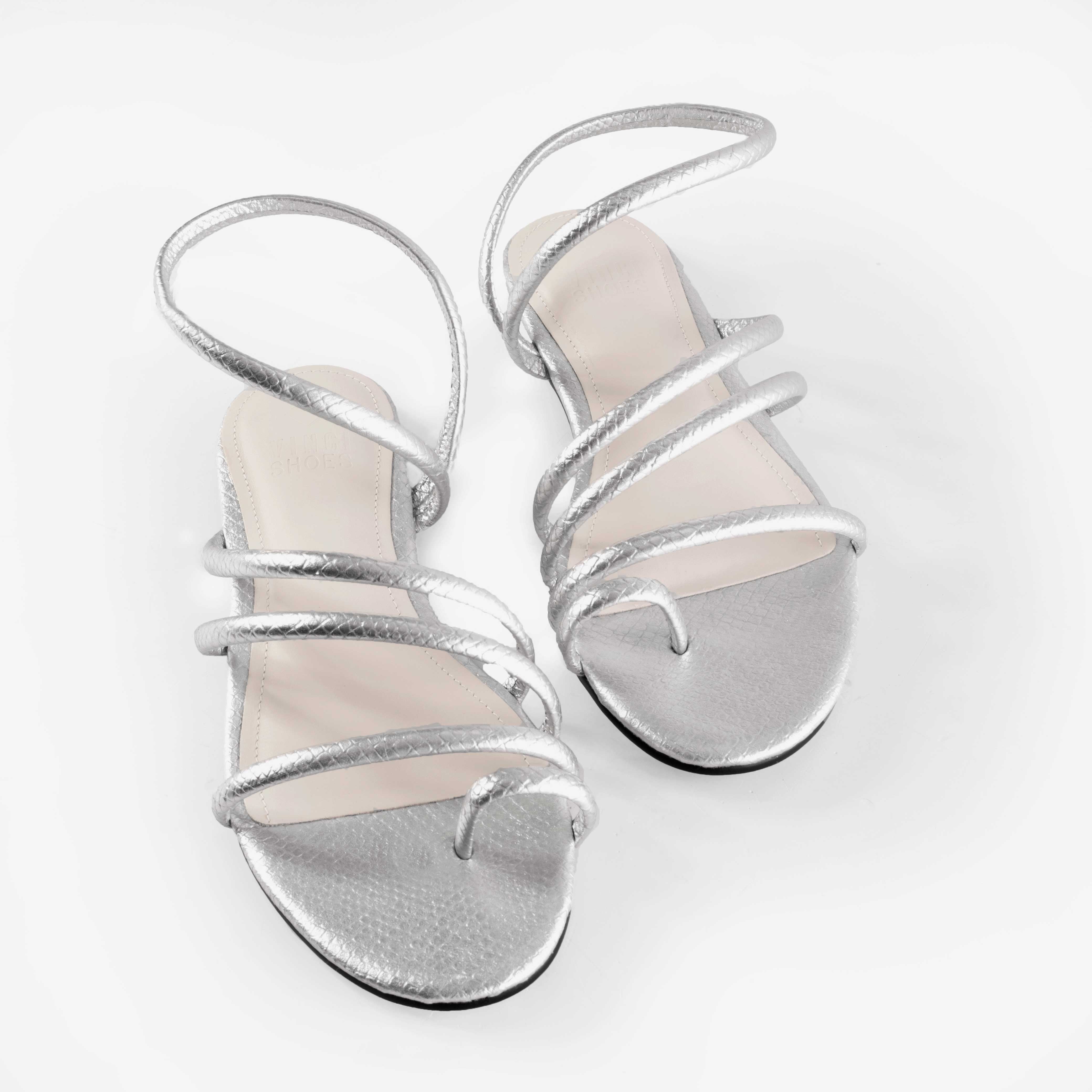 Rasteira Alana Snake Silver