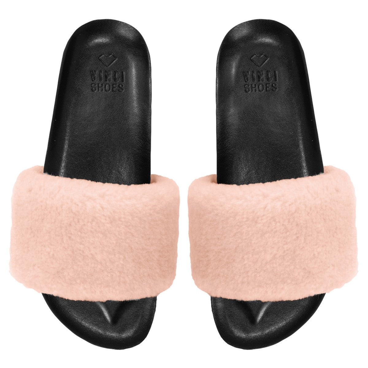 Flat Slide Fun Fur Rose