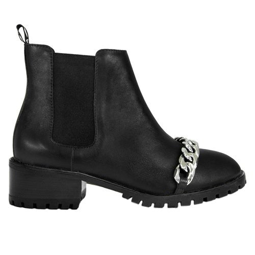 Bota Chelsea Black Chain