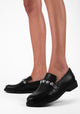 Loafer Giu Black Silver