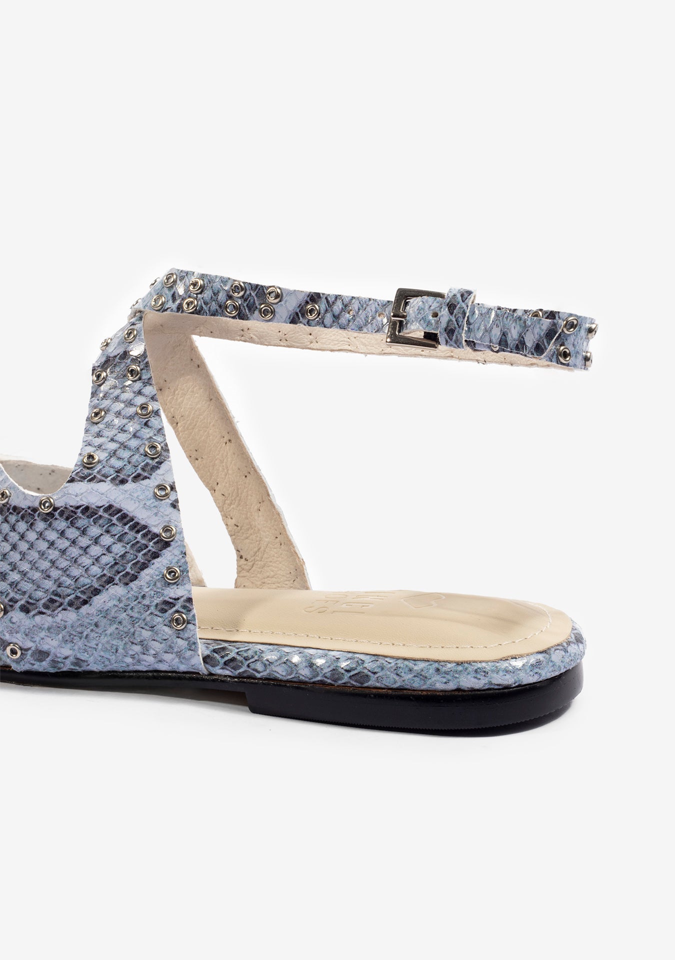 Rasteira Anissa Python Blue