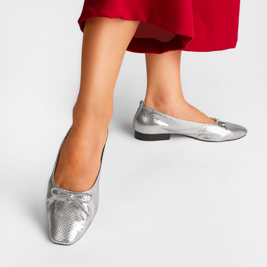 Sapatilha Dafne Snake Silver