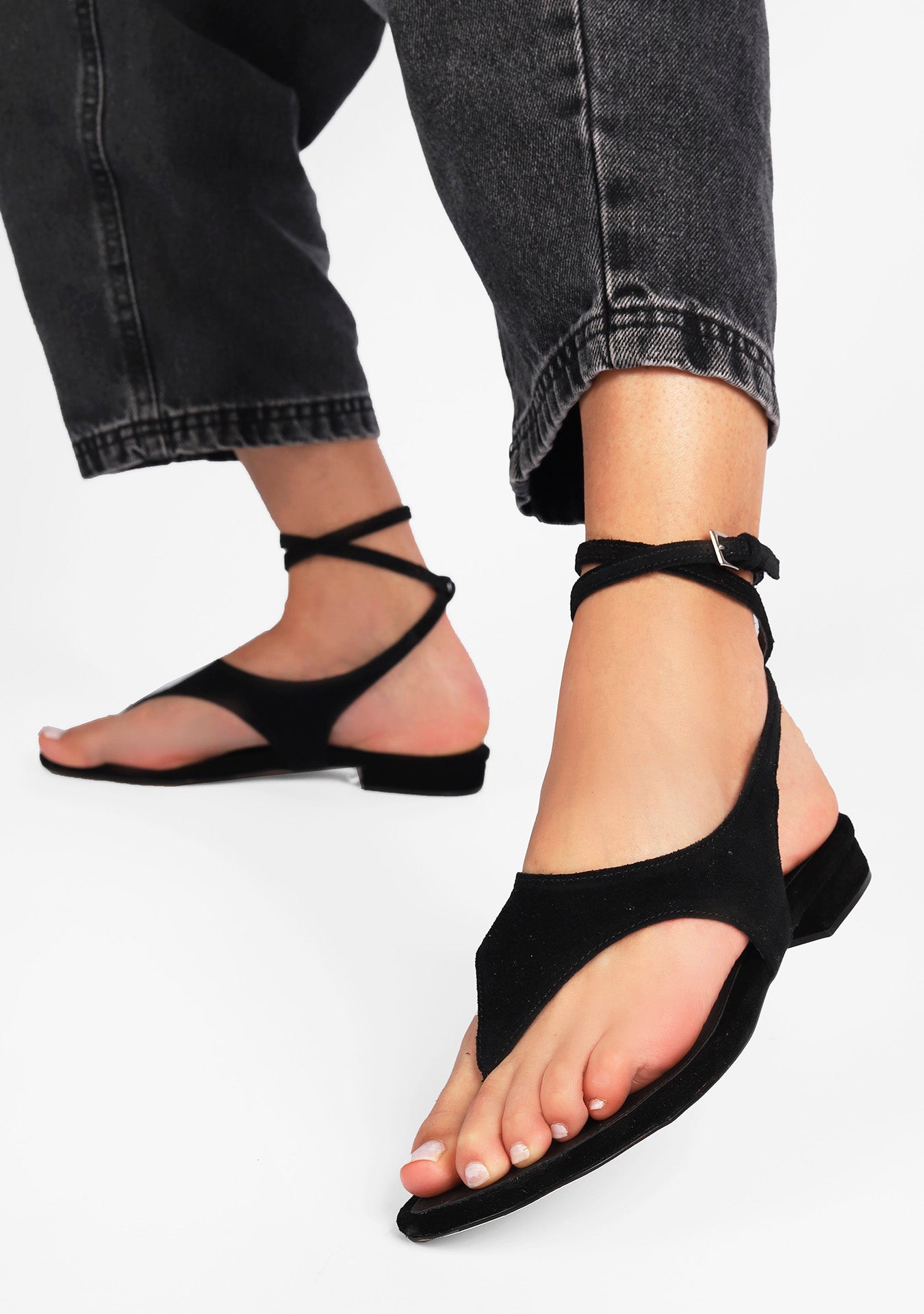 Rasteira Eliot Camurça Black