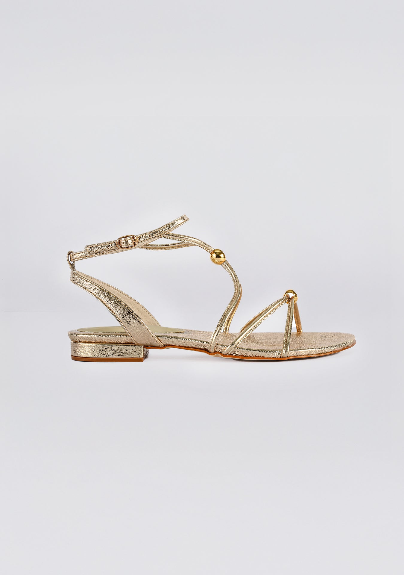 Rasteira Gaia Crackle Gold