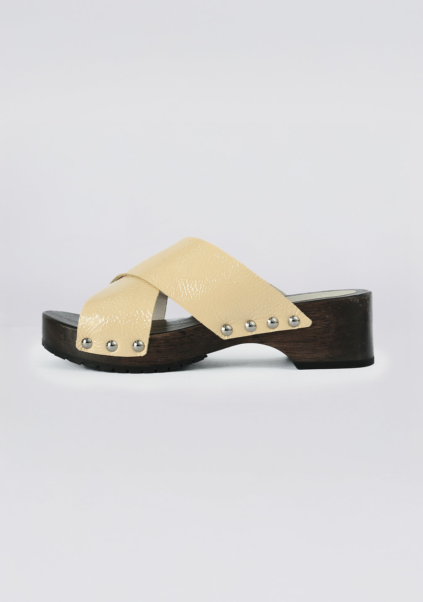 Tamanco Clog Mikaela Shiny Buttercream