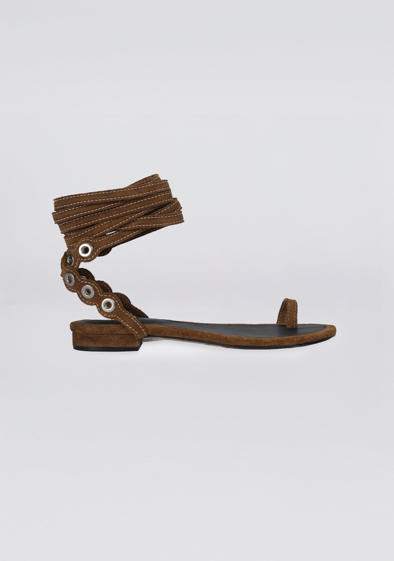 Rasteira Tatiana Camurça Chocolate