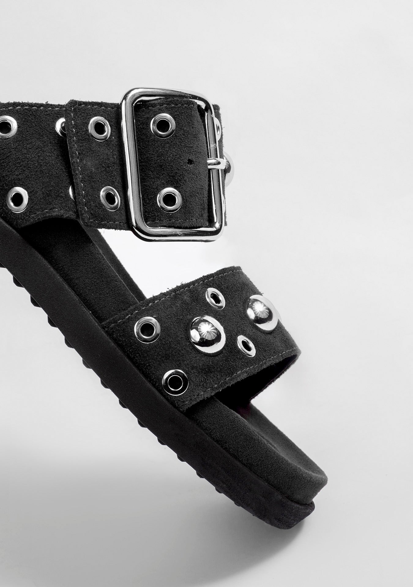 Flat Cory Camurça Black