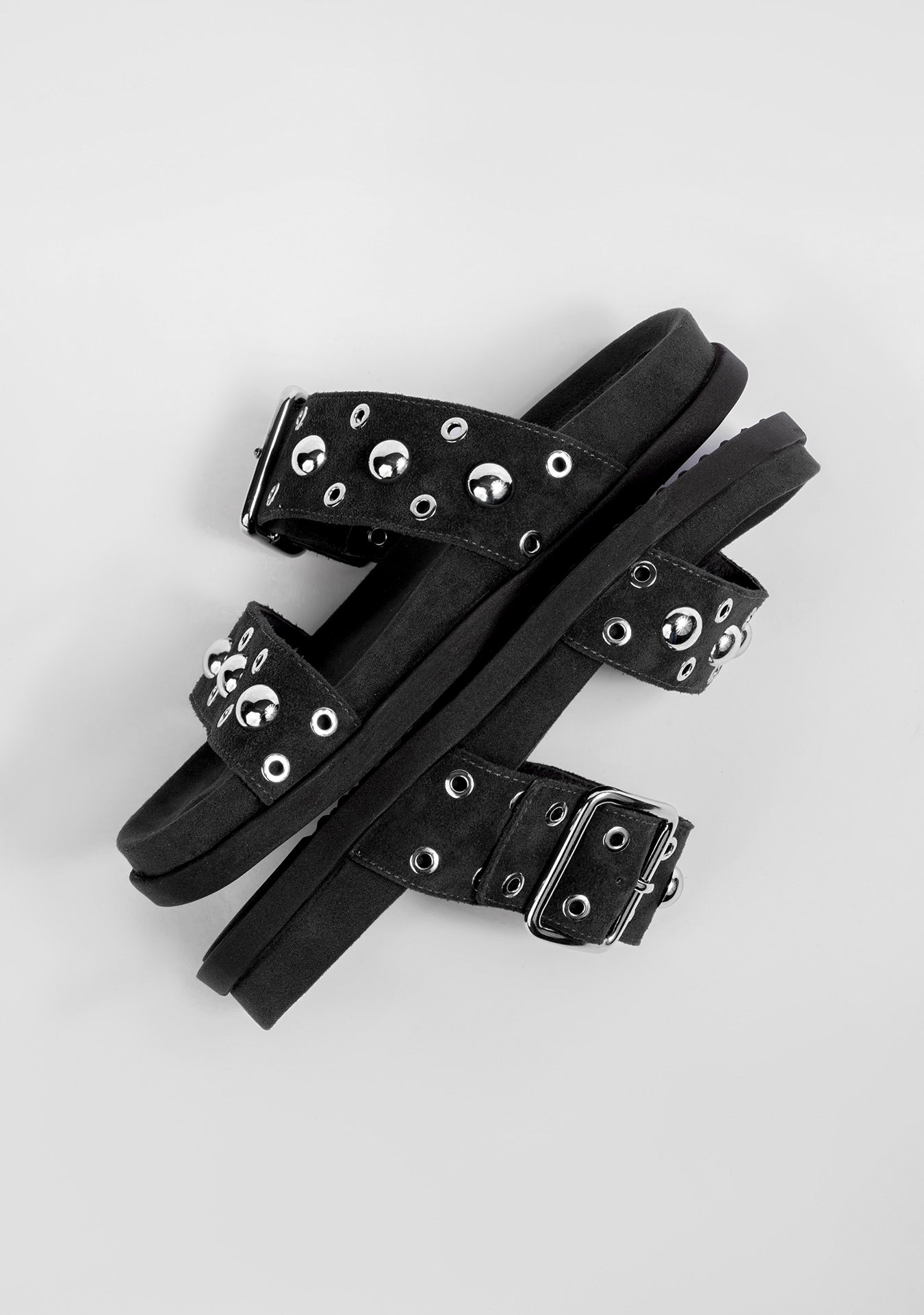 Flat Cory Camurça Black