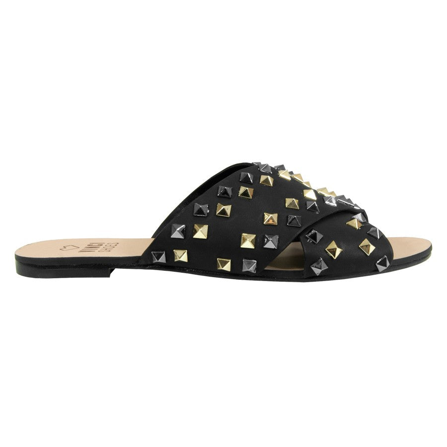 Rasteira Nice Studded Black
