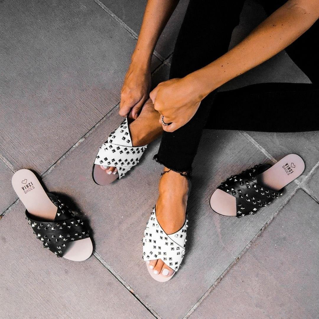 Rasteira Nice Studded Black Ônix Tamanho