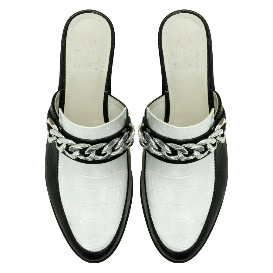 Mule Sara Croco B&W